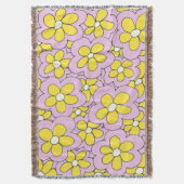 Handtekening Geel en roze ventilatorontwerp Deken (Voorkant Verticaal)