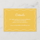 Handtekening  geel Handschrift Details Informatiekaartje (Voorkant)