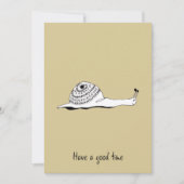 Handtekening geel Wenskaart met slak Kaart (Voorkant)