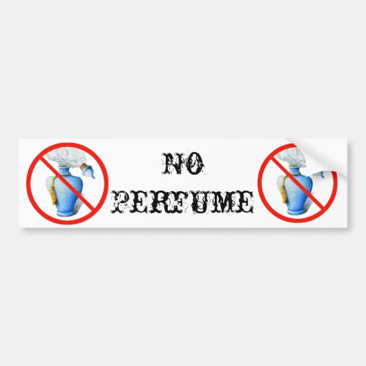 Handtekening: Geen parfum Bumpersticker (Voorkant)