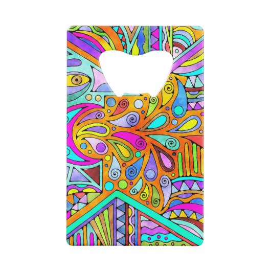 Handtekening gemaakt door EDDArt - Blah Blah Blah  Creditkaart Flessenopener (Voorkant)