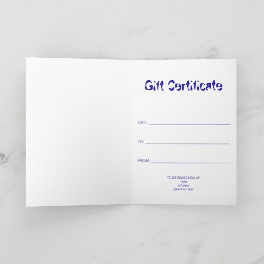 Handtekening gemaakt door EDDArt - Blah Blah Blah Kaart (Binnen)