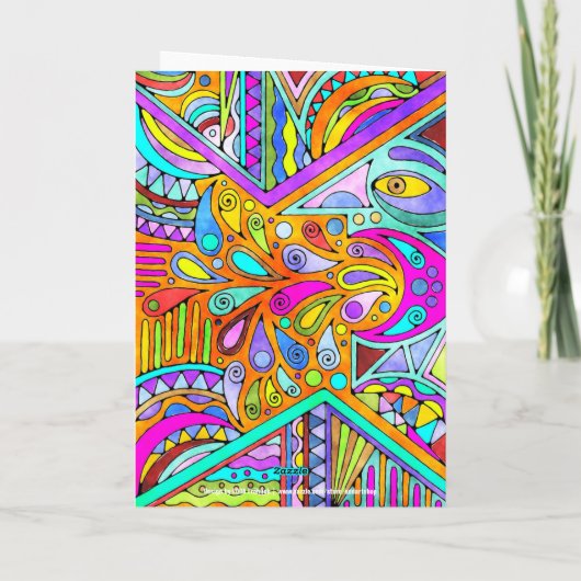 Handtekening gemaakt door EDDArt - Blah Blah Blah Kaart (Achterkant)