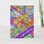 Handtekening gemaakt door EDDArt - Blah Blah Blah Kaart (Voorkant)