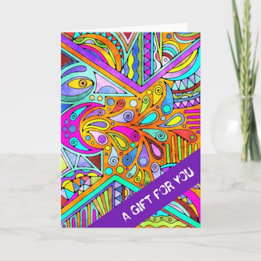 Handtekening gemaakt door EDDArt - Blah Blah Blah Kaart (Voorkant)