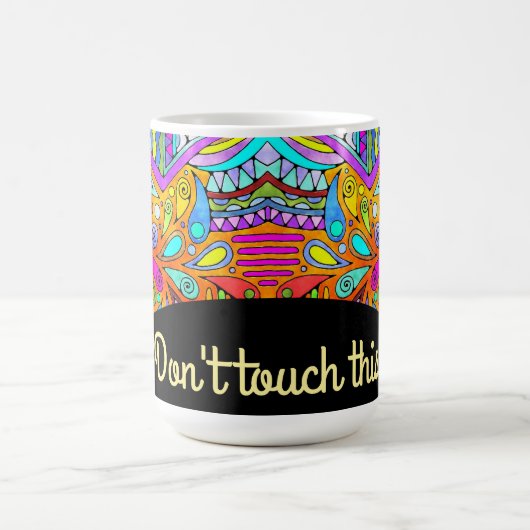 Handtekening gemaakt door EDDArt - Blah Blah Blah Magische Mok (Midden)