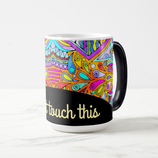 Handtekening gemaakt door EDDArt - Blah Blah Blah  Magische Mok (Voorkant rechts)