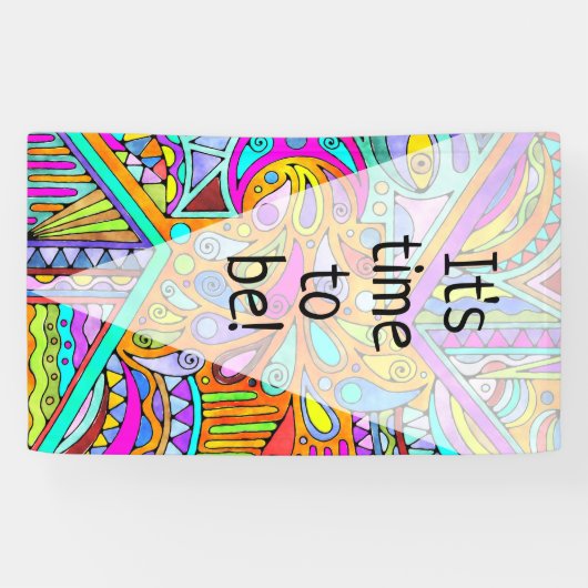 Handtekening gemaakt door EDDArt - Blah Blah Blah  Spandoek (Horizontaal)