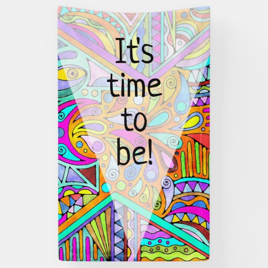 Handtekening gemaakt door EDDArt - Blah Blah Blah  Spandoek (Verticaal)