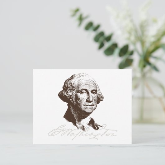 Handtekening George Washington Briefkaart (Staand voorkant)