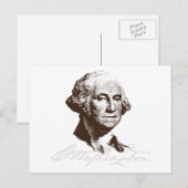 Handtekening George Washington Briefkaart (Voorkant / Achterkant)