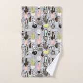 Handtekening gestructureerd cactus-patroon bad handdoek (Handdoek)