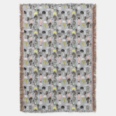 Handtekening gestructureerd cactus-patroon deken (Voorkant Verticaal)