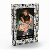 Handtekening gestructureerd cactus-patroon fotoblokken (Links)