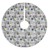 Handtekening gestructureerd cactus-patroon kerstboom rok (Voorkant)