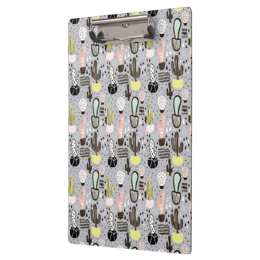 Handtekening gestructureerd cactus-patroon klembord (Links)