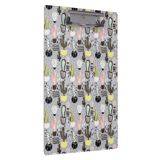 Handtekening gestructureerd cactus-patroon klembord (Rechts)