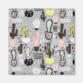 Handtekening gestructureerd cactus-patroon magneet (Voorkant)