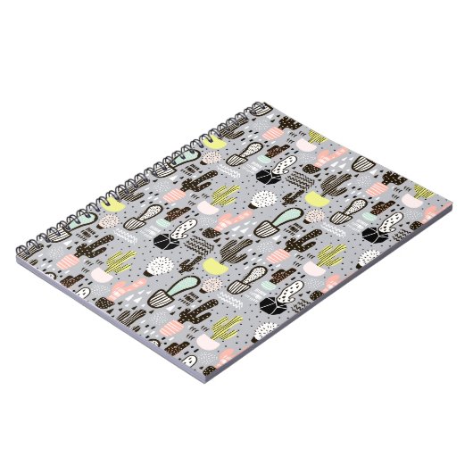 Handtekening gestructureerd cactus-patroon notitieboek (Linkerzijde)