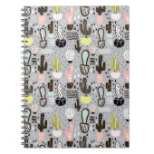 Handtekening gestructureerd cactus-patroon notitieboek (Voorkant)