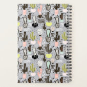 Handtekening gestructureerd cactus-patroon planner (Achterkant)