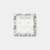 Handtekening gestructureerd cactus-patroon post-it® notes (Voorkant)