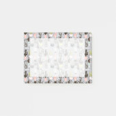 Handtekening gestructureerd cactus-patroon post-it® notes (Voorkant)