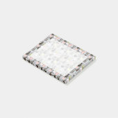 Handtekening gestructureerd cactus-patroon post-it® notes (Schuin)