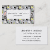 Handtekening gestructureerd cactus-patroon visitekaartje (Voorkant / Achterkant)