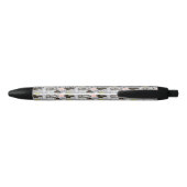 Handtekening gestructureerd cactus-patroon zwarte inkt pen (Achterkant)