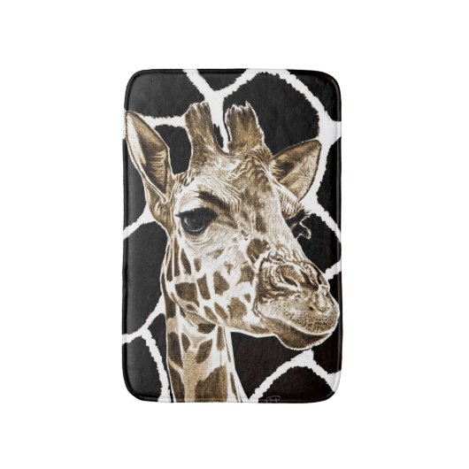 handtekening giraf badmat (Voorkant Verticaal)