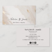 Handtekening Gold Beige Blush Visitekaartje (Voorkant / Achterkant)