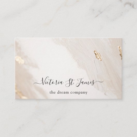 Handtekening Gold Beige Blush Visitekaartje (Voorkant)