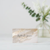 Handtekening  Gold Beige Schilderende Zakelijke au Visitekaartje (Staand voorkant)