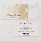 Handtekening  Gold Cream Visitekaartje (Voorkant / Achterkant)