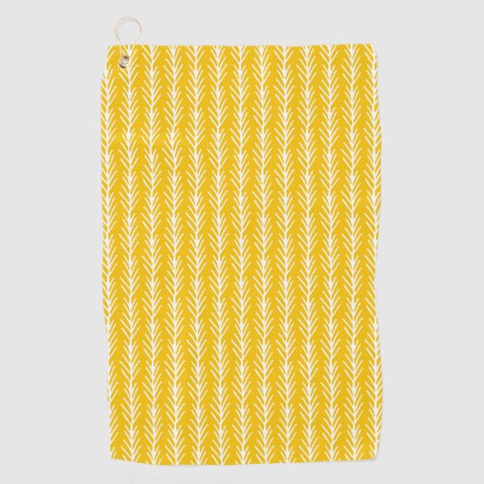 Handtekening Gold Wheat Patroon Golfhanddoek (Voorkant)