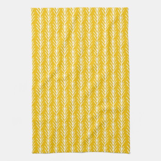 Handtekening Gold Wheat Patroon Theedoek (Verticaal)
