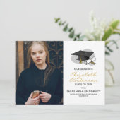Handtekening Graduation Cap & Foto kondiging Aankondiging (Staand voorkant)