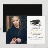 Handtekening Graduation Cap & Foto kondiging Aankondiging (Voorkant / Achterkant)