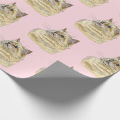 Handtekening grappige fluffy Ragdoll-kat Cadeaupapier (Hoek)