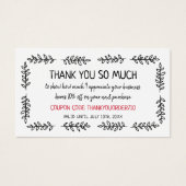 Handtekening Greenery Coupon Code Small Business Visitekaartje (Voorkant)