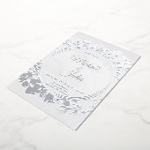 Handtekening Greeny Wedding Invitation Floral Folie Uitnodiging (Gedraaid)
