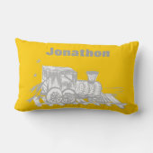 Handtekening Grijs en Witte Trein om het even welk Kussen (Achterkant)