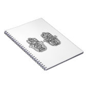 Handtekening Hamsa met sierplanten Notitieboek (Rechterzijde)