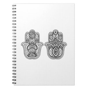 Handtekening Hamsa met sierplanten Notitieboek