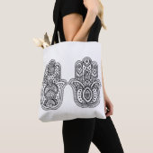 Handtekening Hamsa met versieringen 2 Tote Bag (Dichtbij)