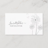 Handtekening handgeschreven bloemen handmatige han visitekaartje (Voorkant)