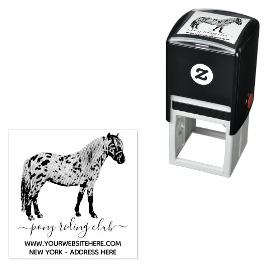 Handtekening handgeschreven Pony paard Zelfinktende Stempel (In situ)