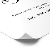 Handtekening handschrift met chic Wedding Guest Bo Poster (Hoek)