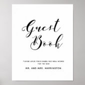 Handtekening handschrift met chic Wedding Guest Bo Poster (Voorkant)